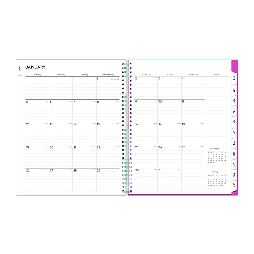 Blue Sky Breast Cancer Awareness Create-Your-Own Cover Weekly/Monthly Planner, Orchids Artwork, 11 x 8.5, 12-Month (Jan to Dec): 2026 (137268)