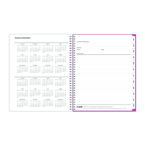 Blue Sky Breast Cancer Awareness Create-Your-Own Cover Weekly/Monthly Planner, Orchids Artwork, 11 x 8.5, 12-Month (Jan to Dec): 2026 (137268)