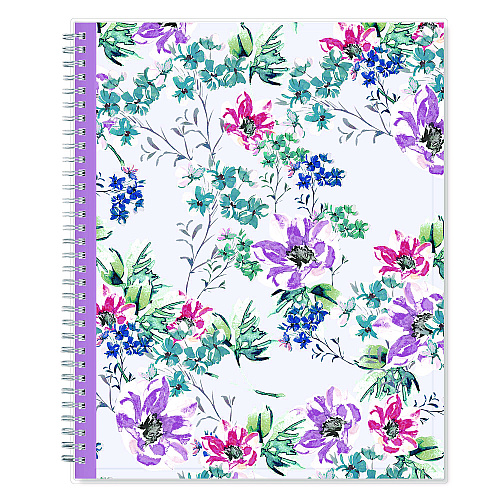 Blue Sky Laila Create-Your-Own Cover Weekly/Monthly Planner, Wildflower Artwork, 11 x 8.5, Purple/Blue/Pink, 12-Month (Jan-Dec): 2026 (137273)