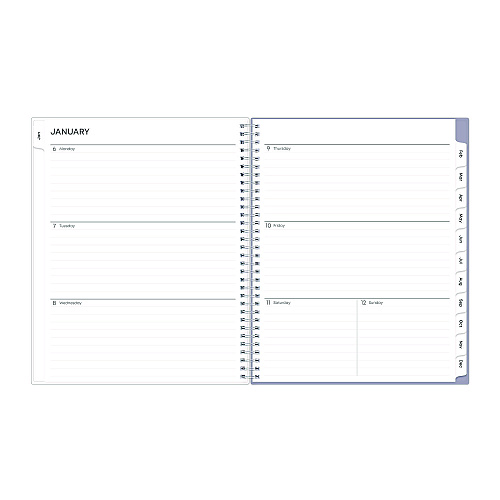 Blue Sky Laila Create-Your-Own Cover Weekly/Monthly Planner, Wildflower Artwork, 11 x 8.5, Purple/Blue/Pink, 12-Month (Jan-Dec): 2026 (137273)