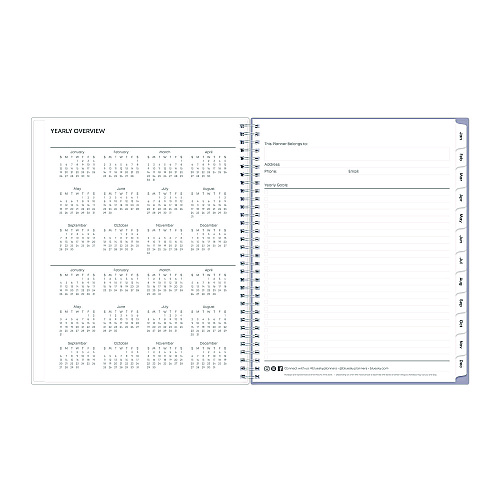 Blue Sky Laila Create-Your-Own Cover Weekly/Monthly Planner, Wildflower Artwork, 11 x 8.5, Purple/Blue/Pink, 12-Month (Jan-Dec): 2026 (137273)