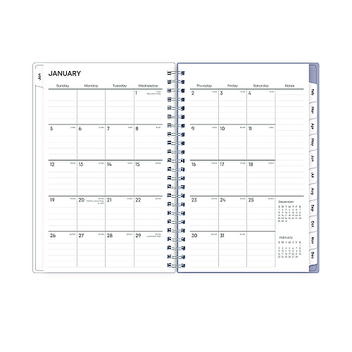 Blue Sky Laila Create-Your-Own Cover Weekly/Monthly Planner, Wildflower Artwork, 8 x 5, Purple/Blue/Pink, 12-Month (Jan to Dec): 2026 (137276)