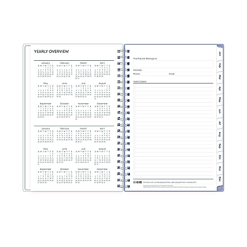 Blue Sky Laila Create-Your-Own Cover Weekly/Monthly Planner, Wildflower Artwork, 8 x 5, Purple/Blue/Pink, 12-Month (Jan to Dec): 2026 (137276)