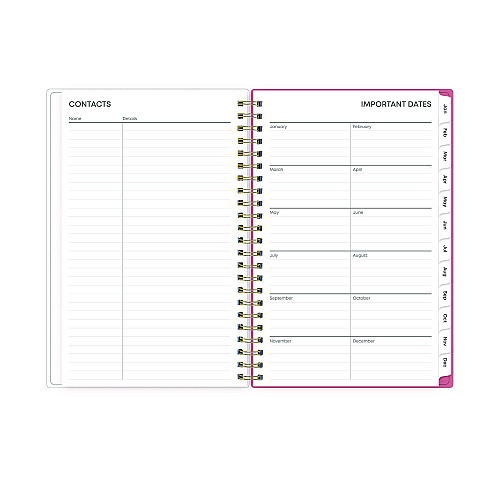 Blue Sky Fly By Frosted Weekly/Monthly Planner, Butterflies Artwork, 8 x 5, Blush/Pink Cover, 12-Month (Jan to Dec): 2026 (140196)