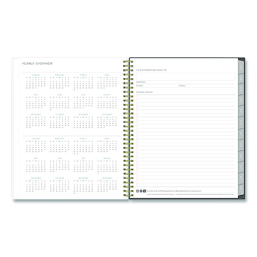 Blue Sky Kelly Ventura Midnight Garden Weekly/Monthly Planner, Floral Artwork, 11 x 8.5, Multicolor Cover, 12-Month (Jan to Dec): 2026 (140944)