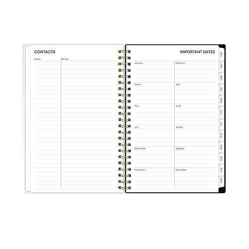 Blue Sky Ashlyn Weekly/Monthly Planner, Floral Artwork, 8 x 5, Navy/Multicolor Cover, 12-Month (Jan to Dec): 2026 (143958)