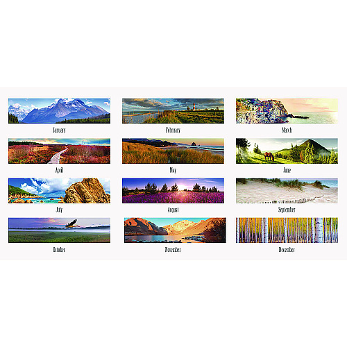 House of Doolittle Earthscapes Recycled Monthly Desk Pad Calendar, Motivational Photos, 22 x 17, Blue Binding/Corners, 12-Month (Jan-Dec): 2026 (175)