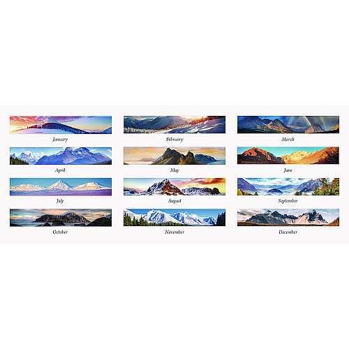 House of Doolittle Earthscapes Recycled Monthly Desk Pad Calendar, Mountains of the World Photos, 22 x 17, Black Corners,12-Month(Jan-Dec): 2026 (176)