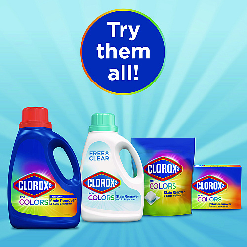 Clorox For Colors Stain Remover and Laundry Additive, Regular, 33 oz Bottle, 6/Carton (30037)