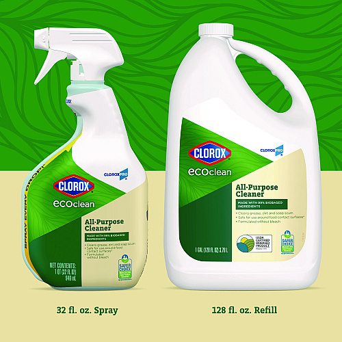 Clorox Pro EcoClean All-Purpose Cleaner, Unscented, 32 oz Spray Bottle, 9/Carton (60276CT)