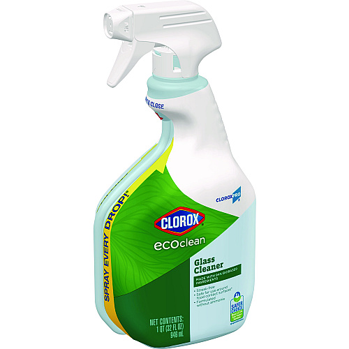 Clorox Pro EcoClean Glass Cleaner, Unscented, 32 oz Spray Bottle, 9/Carton (60277CT)