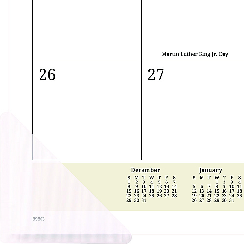 AT-A-GLANCE Seascape Panoramic Desk Pad, Seascape Panoramic Photography, 22 x 17, White Sheets, Clear Corners, 12-Month (Jan-Dec): 2026 (89803)