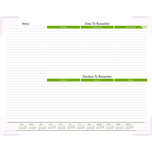 AT-A-GLANCE Seascape Panoramic Desk Pad, Seascape Panoramic Photography, 22 x 17, White Sheets, Clear Corners, 12-Month (Jan-Dec): 2026 (89803)