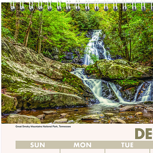 AT-A-GLANCE Scenic Three-Month Wall Calendar, Landscape Photography, 12 x 27, White Sheets, 14-Month: Dec 2025 to Jan 2027 (DMW50328)