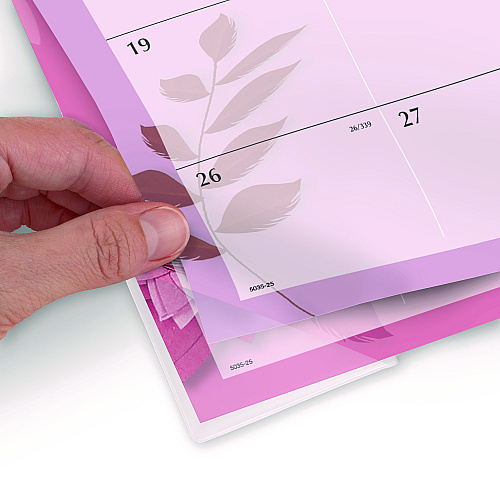 AT-A-GLANCE Paper Flowers Desk Pad, Floral Artwork, 22 x 17, Black Binding, Clear Corners, 12-Month (Jan to Dec): 2026 (5035)