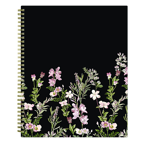 Blue Sky Nevaeh Weekly/Monthly Planner, Floral Artwork, 11 x 8.5, Black/Multicolor Cover, 12-Month (Jan to Dec): 2026 (143945)