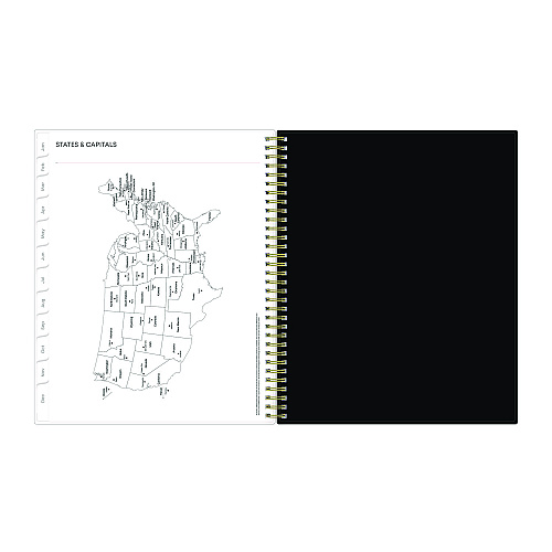 Blue Sky Nevaeh Weekly/Monthly Planner, Floral Artwork, 11 x 8.5, Black/Multicolor Cover, 12-Month (Jan to Dec): 2026 (143945)