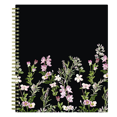 Blue Sky Nevaeh Monthly Planner, Floral Artwork, 10 x 8, Black/Multicolor Cover, 12-Month (Jan to Dec): 2026 (143947)
