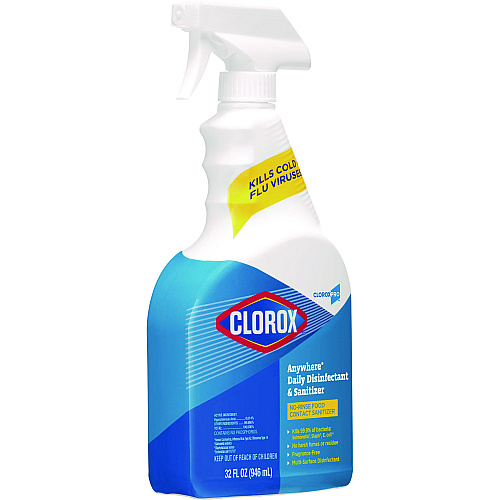 Clorox Anywhere Hard Surface Sanitizing Spray, 32 oz Spray Bottle, 12/Carton (01698CT)