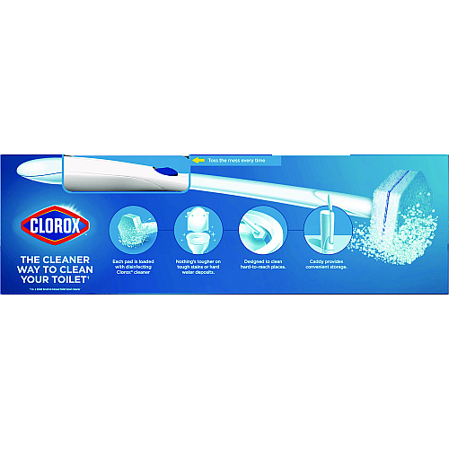 Clorox ToiletWand Disposable Toilet Cleaning System: Handle, Caddy and Refills, White (03191)