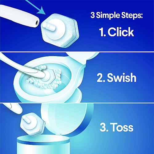 Clorox ToiletWand Disposable Toilet Cleaning System: Handle, Caddy and Refills, White (03191)