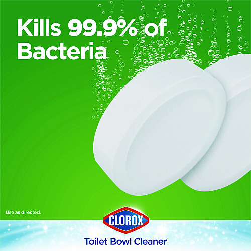 Clorox Ultra Clean Toilet Tablets Bleach, 3.5 oz Tablet, 2/Pack (30024PK)