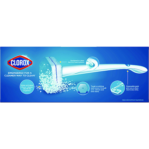 Clorox Disinfecting ToiletWand Refill Heads, Blue/White, 10/Pack, 6 Packs/Carton (31620)