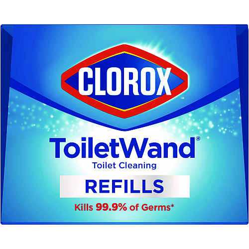 Clorox Disinfecting ToiletWand Refill Heads, Blue/White, 10/Pack, 6 Packs/Carton (31620)