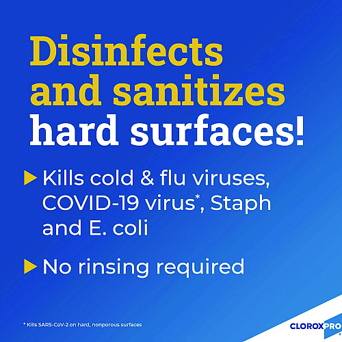Clorox Anywhere Hard Surface Sanitizing Cleaner, 128 oz Bottle, 4/Carton (31651)