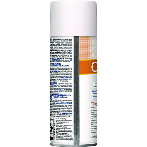 Clorox Healthcare Citrace Hospital Disinfectant and Sanitizer, Citrus, 14 oz Aerosol Spray, 12/Carton (49100)