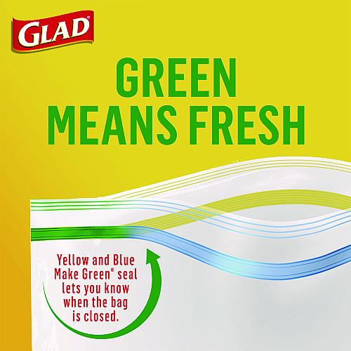 Glad Zipper Food Storage Sandwich Bags, 6.63" x 9.88" x 8", Clear, 600/Carton (57263)
