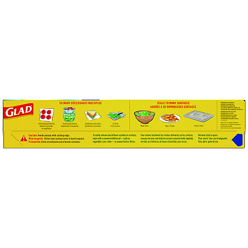 Glad Press'n Seal Food Plastic Wrap, 70 Square Foot Roll, 12 Rolls/Carton (70441)