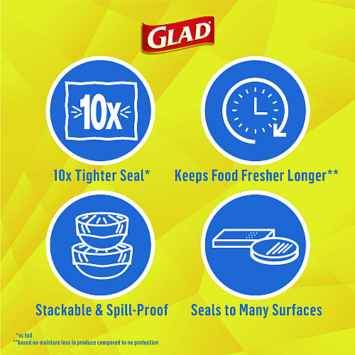 Glad Press'n Seal Food Plastic Wrap, 70 Square Foot Roll, 12 Rolls/Carton (70441)
