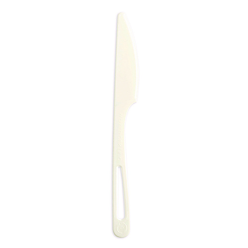 World Centric TPLA Compostable Cutlery, Knife, 6.7", White, 1,000/Carton (KNPS6)