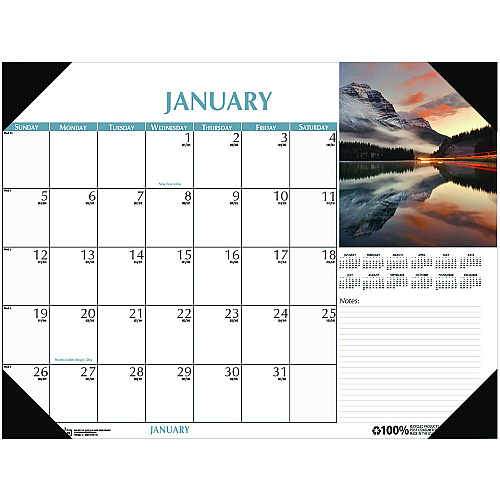 House of Doolittle Earthscapes Scenic Desk Pad Calendar, Scenic Photos, 22 x 17, White Sheets, Black Binding/Corners,12-Month (Jan-Dec): 2026 (147)