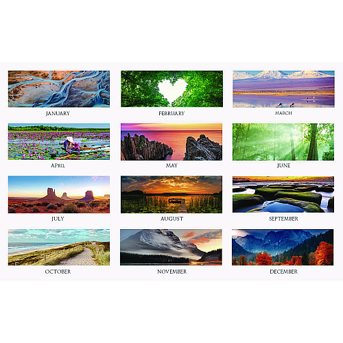 House of Doolittle Earthscapes Recycled 3-Month Vertical Wall Calendar, Scenic Landscape Photography, 12.25 x 26, 14-Month: Dec 2025 to Jan 2027 (3638)