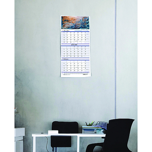 House of Doolittle Earthscapes Recycled 3-Month Vertical Wall Calendar, Scenic Landscape Photography, 12.25 x 26, 14-Month: Dec 2025 to Jan 2027 (3638)