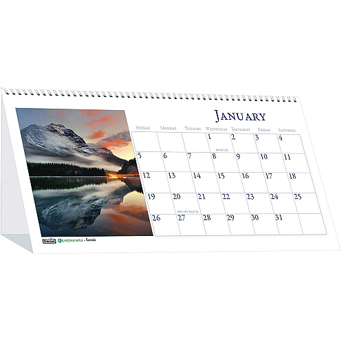 House of Doolittle Earthscapes Recycled Desk Tent Monthly Calendar, Scenic Photography, 8.5 x 4.5, White Sheets, 12-Month (Jan to Dec): 2026 (3649)