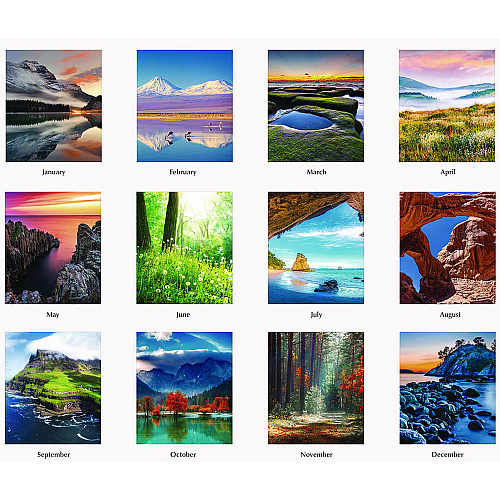 House of Doolittle Earthscapes Recycled Desk Tent Monthly Calendar, Scenic Photography, 8.5 x 4.5, White Sheets, 12-Month (Jan to Dec): 2026 (3649)