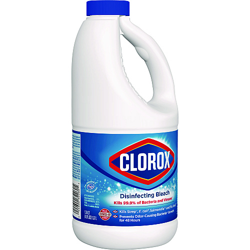 Clorox Concentrated Regular Disinfecting Bleach, 43 oz Bottle, 6/Carton (32260)