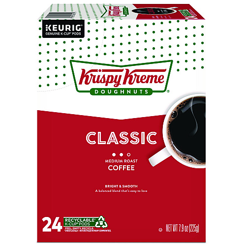 Krispy Kreme Doughnuts Classic Coffee K-Cups, Medium Roast, 24/Box (6110)