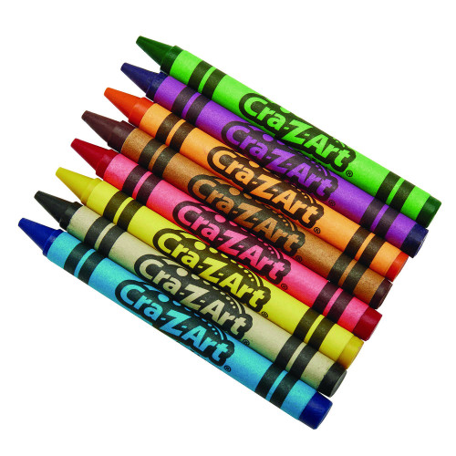 Cra-Z-Art Crayons, 8 Assorted Colors, 8/Pack (1021248