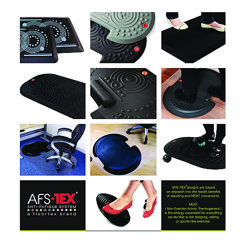 Floortex AFS-TEX 2000 Anti-Fatigue Mat, 20 x 32, Black (FCA22032BK)