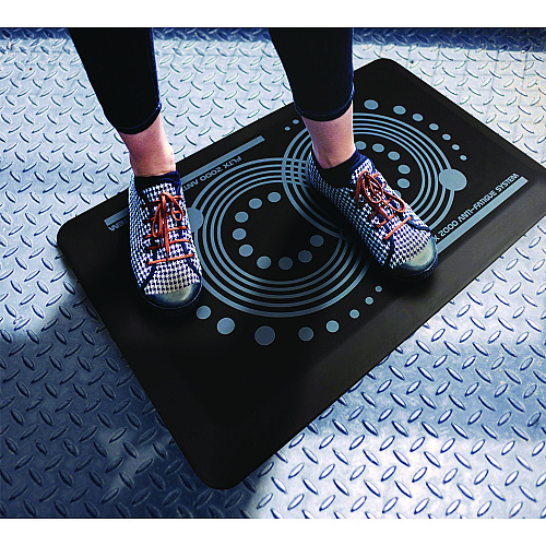 Floortex AFS-TEX 2000 Anti-Fatigue Mat, 20 x 32, Black (FCA22032BK)