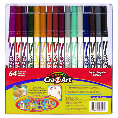 Cra-Z-Art Washable SuperTip Markers, Broad/Fine Bullet Tip