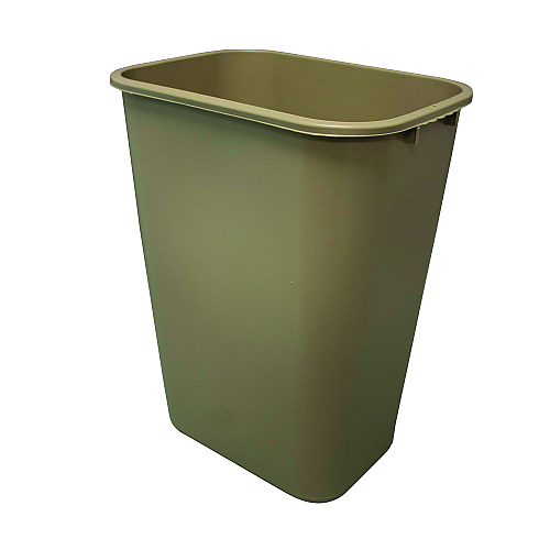 Impact Soft-Sided Wastebasket, 41 qt, Polyethylene, Beige (7703BEI)