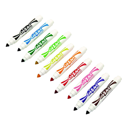 Cra-Z-Art Super Washable Markers, Broad Bullet Tip, Assorted Colors, 10/Set (1000224)