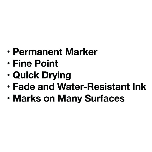Cra-Z-Art Colorsharp Permanent Markers, Fine Bullet Tip, Assorted Colors, 12/Set (4461024)