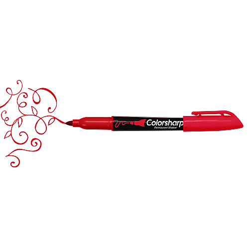 Cra-Z-Art Colorsharp Permanent Markers, Fine Bullet Tip, Assorted Colors, 12/Set (4461024)