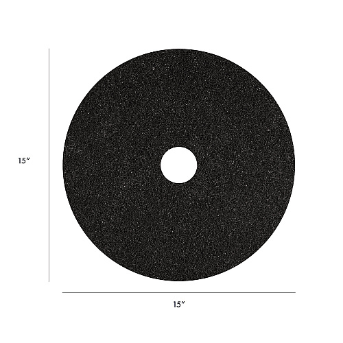 Americo Stripping Pads, 15" Diameter, Black, 5/Carton (400115)